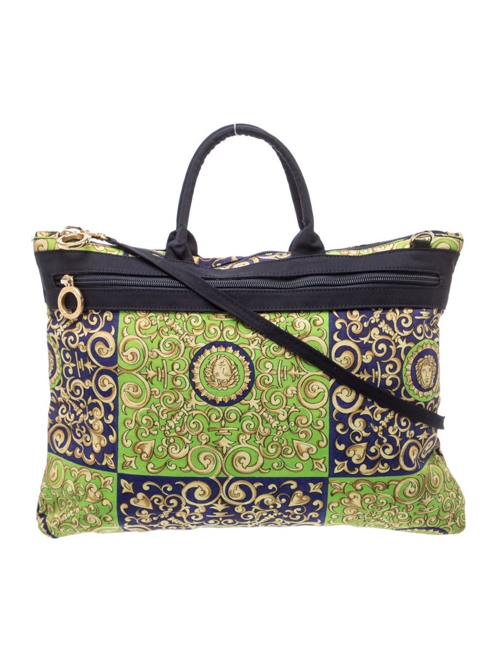 Gianni Versace Vintage Canvas Medusa Baroque Tote/Shoulder Bag